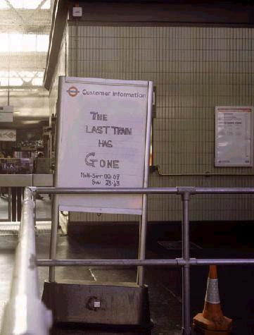 From one of Simon's pictures at Hammersmith Station - end of the Hammersmith & City line